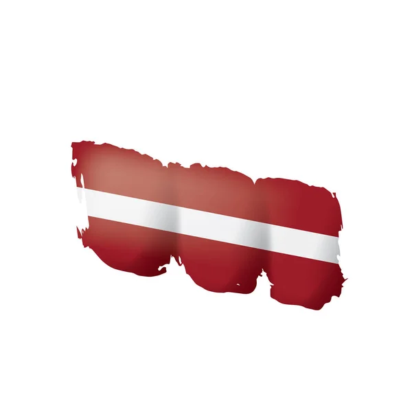 Latvia flag, vector illustration on a white background. — Stock Vector