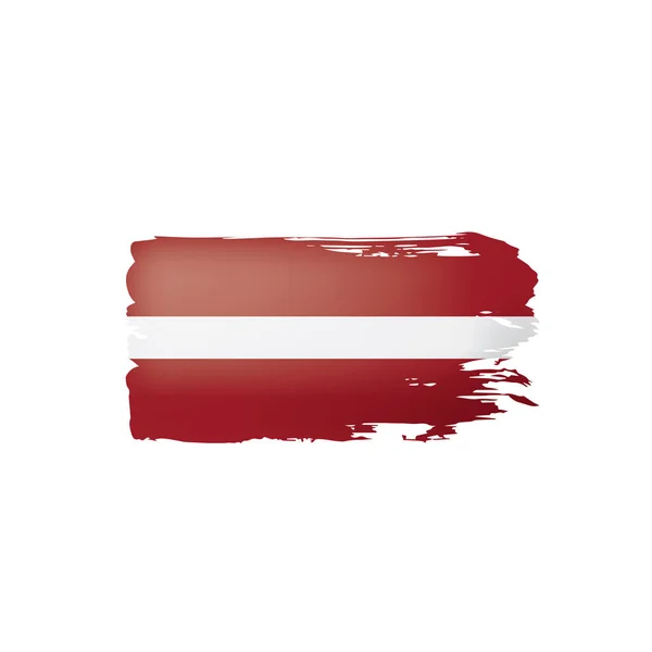Bandera de Letonia, ilustración vectorial sobre fondo blanco . — Archivo Imágenes Vectoriales