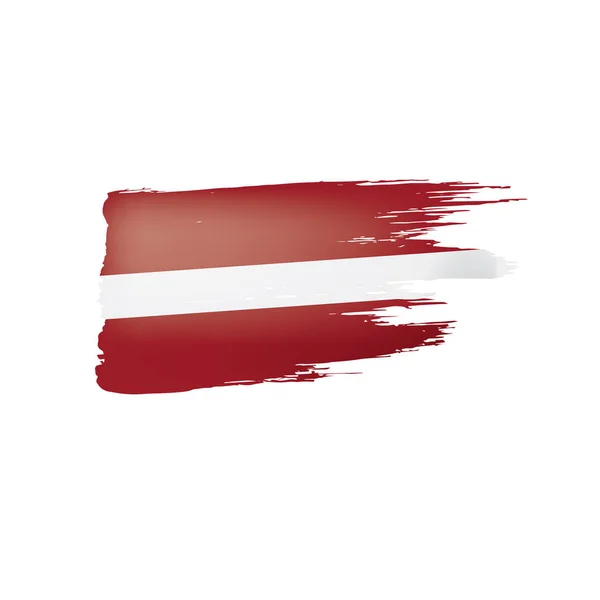 Bandera de Letonia, ilustración vectorial sobre fondo blanco . — Vector de stock