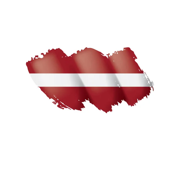 Latvia flag, vector illustration on a white background. — Stock Vector