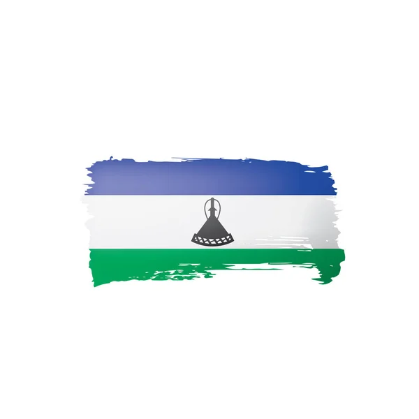 Drapeau Lesotho, illustration vectorielle sur fond blanc . — Image vectorielle