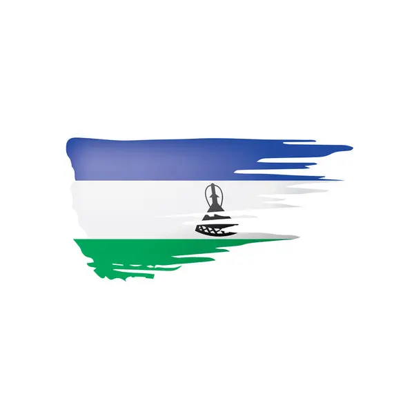 Bandeira do Lesoto, ilustração vetorial sobre um fundo branco . — Vetor de Stock