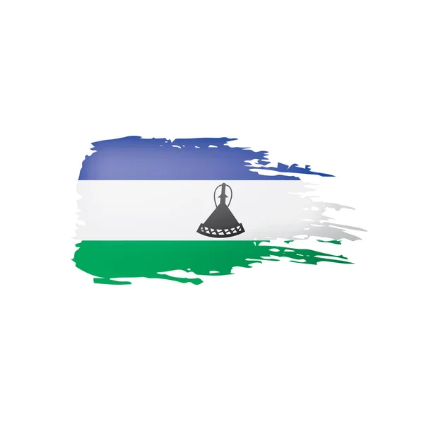 Drapeau Lesotho, illustration vectorielle sur fond blanc . — Image vectorielle