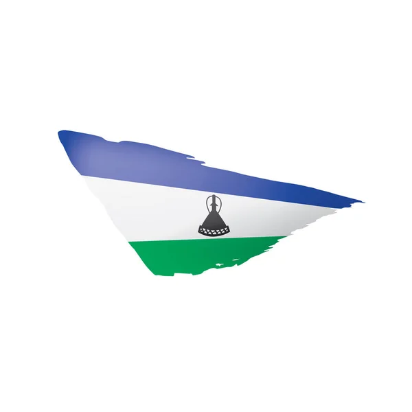 Bandera de Lesotho, ilustración vectorial sobre fondo blanco . — Vector de stock