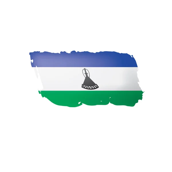 Drapeau Lesotho, illustration vectorielle sur fond blanc . — Image vectorielle