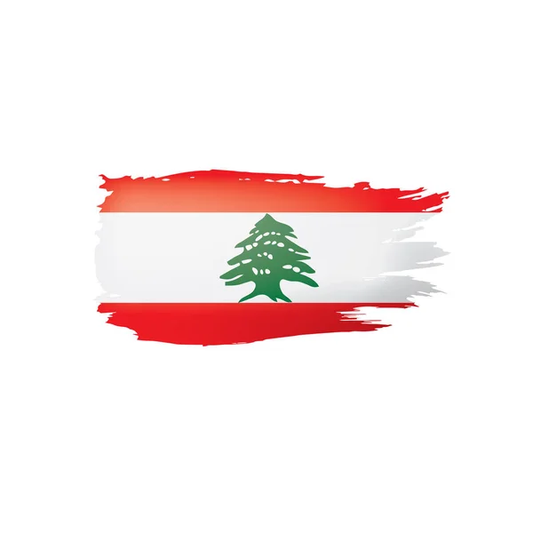 Lebanese flag, vector illustration on a white background. — Stock Vector