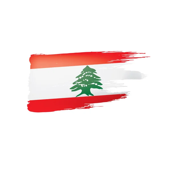Lebanese flag, vector illustration on a white background. — Stock Vector