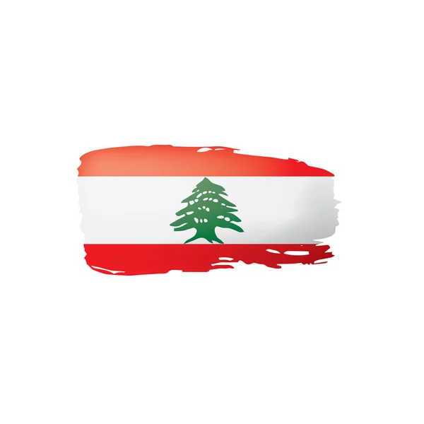 Lebanese flag, vector illustration on a white background. — Stock Vector