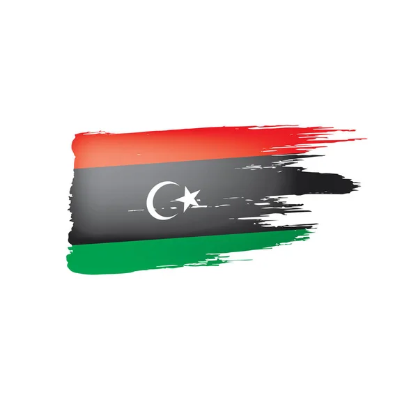 Bandera de Libia, ilustración vectorial sobre fondo blanco — Archivo Imágenes Vectoriales