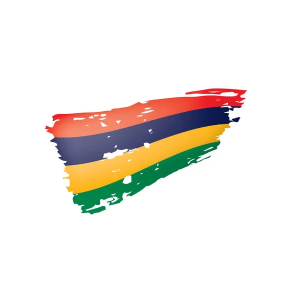 Mauritius bayrak, beyaz bir arka plan üzerinde vektör çizim. — Stok Vektör