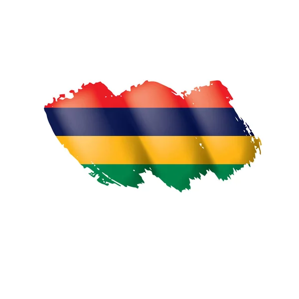 Bandera de Mauricio, ilustración vectorial sobre fondo blanco . — Archivo Imágenes Vectoriales