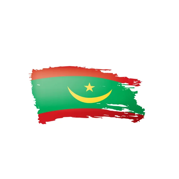 Σημαία της Μαυριτανίας, εικονογράφηση διάνυσμα σε λευκό φόντο. — Διανυσματικό Αρχείο