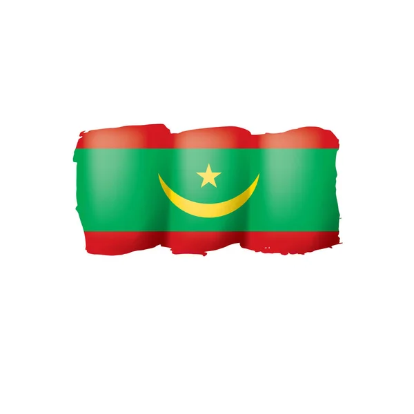 Mauretanien Flagge, Vektorabbildung auf weißem Hintergrund. — Stockvektor