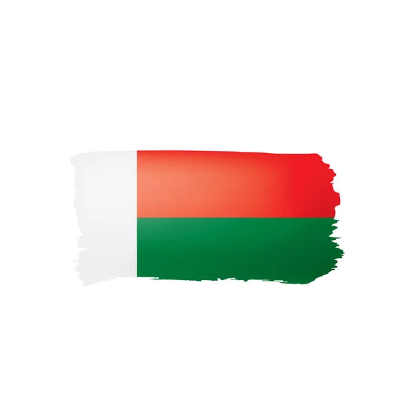 Madagascar flag, vector illustration on a white background. — Stock Vector