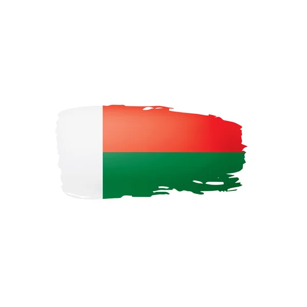 Bandera de Madagascar, ilustración vectorial sobre fondo blanco . — Archivo Imágenes Vectoriales