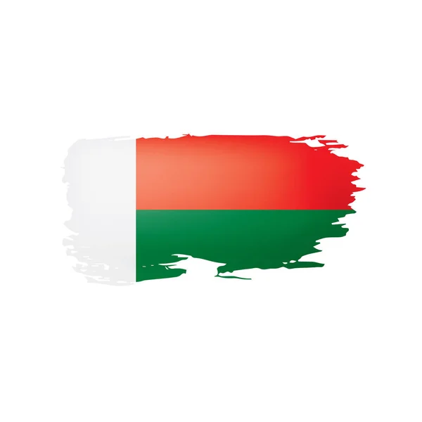 Madagascar flag, vector illustration on a white background. — Stock Vector