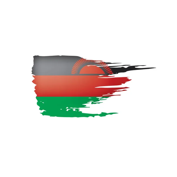 Flaga Malawi, wektor ilustracja na białym tle. — Wektor stockowy