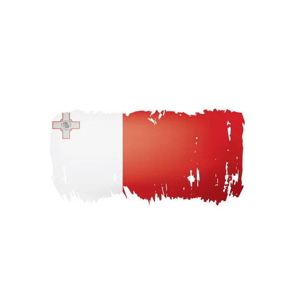 Flaga Malty, wektor ilustracja na białym tle. — Wektor stockowy