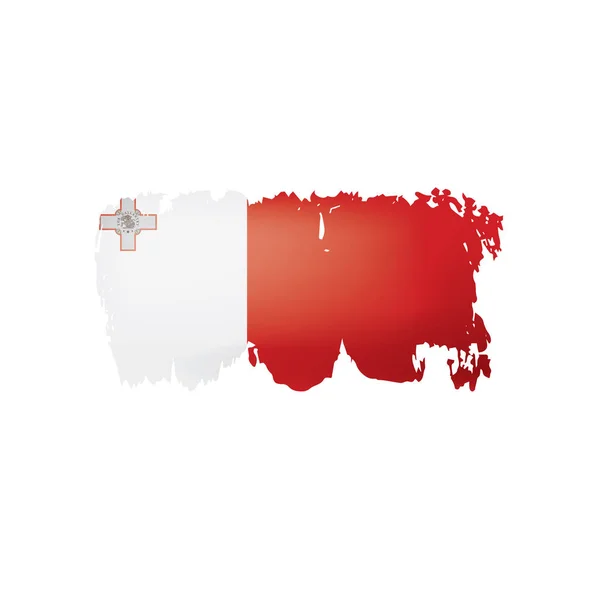Прапор Мальти, Векторні ілюстрації на білому фоні. — стоковий вектор