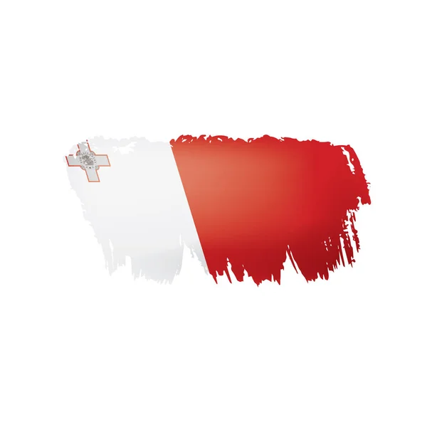 Прапор Мальти, Векторні ілюстрації на білому фоні. — стоковий вектор
