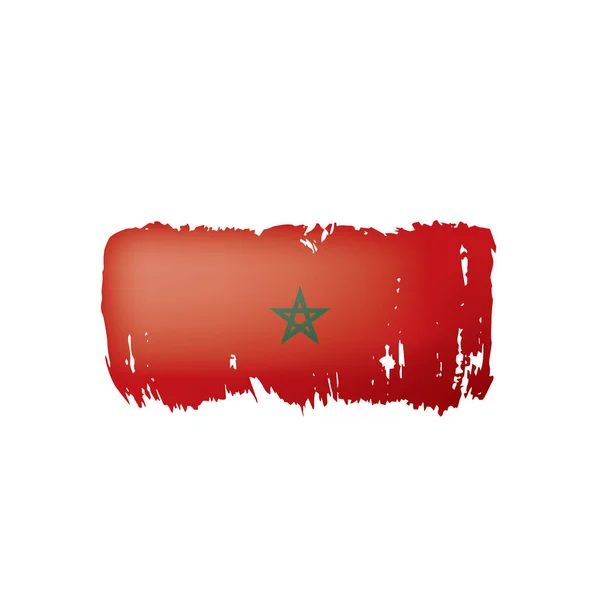 Morocco flag, vector illustration on a white background. — Stock Vector