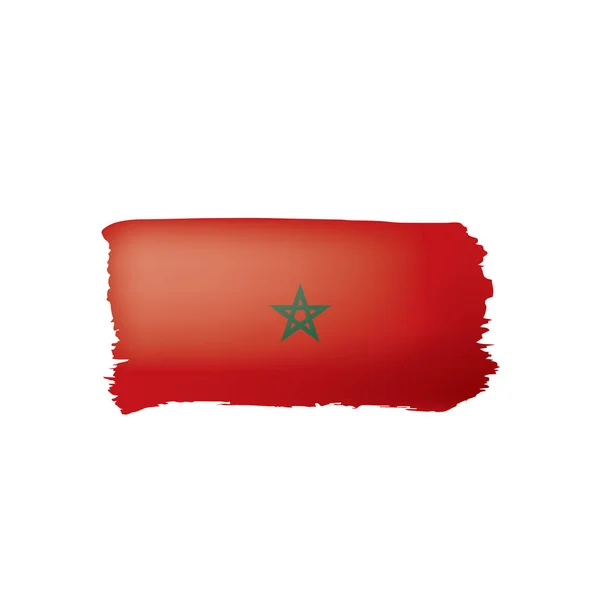 Morocco flagga, vektor illustration på en vit bakgrund. — Stock vektor