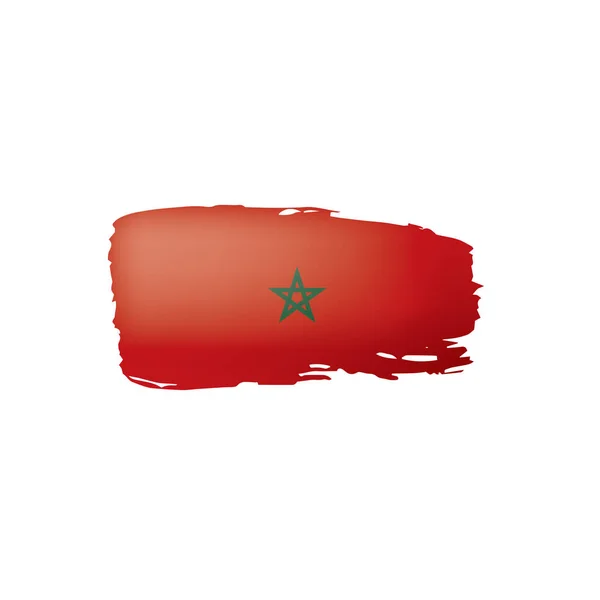 Morocco flag, vector illustration on a white background. — Stock Vector