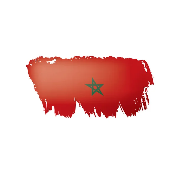 Morocco flagga, vektor illustration på en vit bakgrund. — Stock vektor