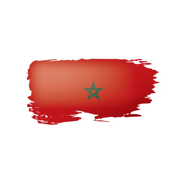 Drapeau Maroc, illustration vectorielle sur fond blanc . — Image vectorielle