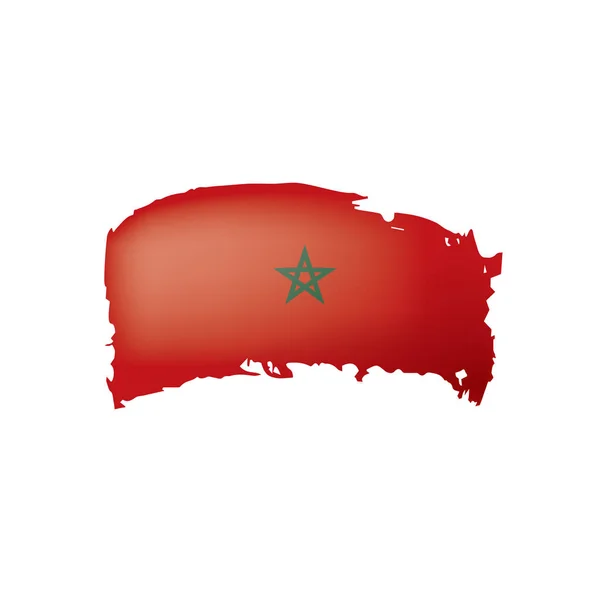 Morocco flagga, vektor illustration på en vit bakgrund. — Stock vektor