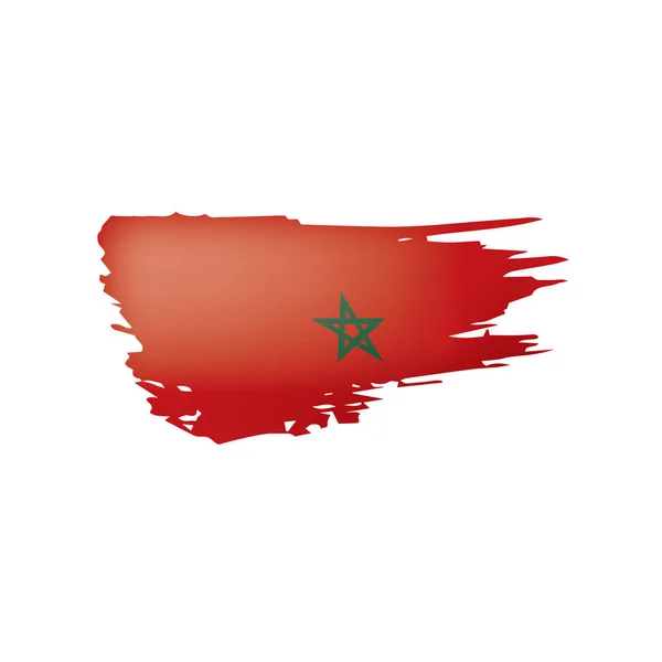 Morocco flagga, vektor illustration på en vit bakgrund. — Stock vektor