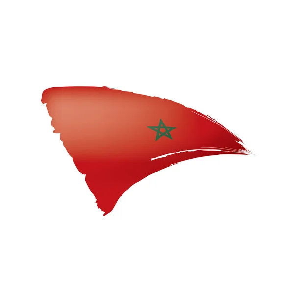 Morocco flagga, vektor illustration på en vit bakgrund. — Stock vektor