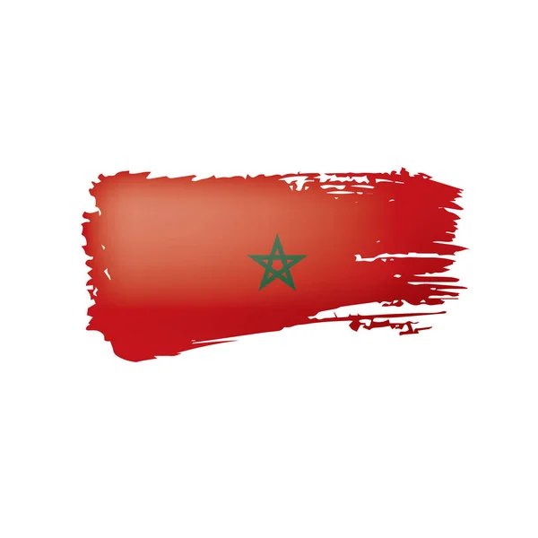 Morocco flag, vector illustration on a white background. — Stock Vector