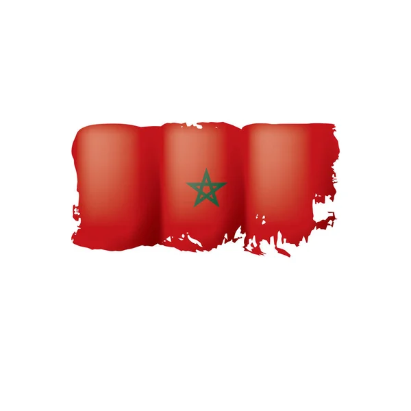 Morocco vlag, vector illustratie op een witte achtergrond. — Stockvector