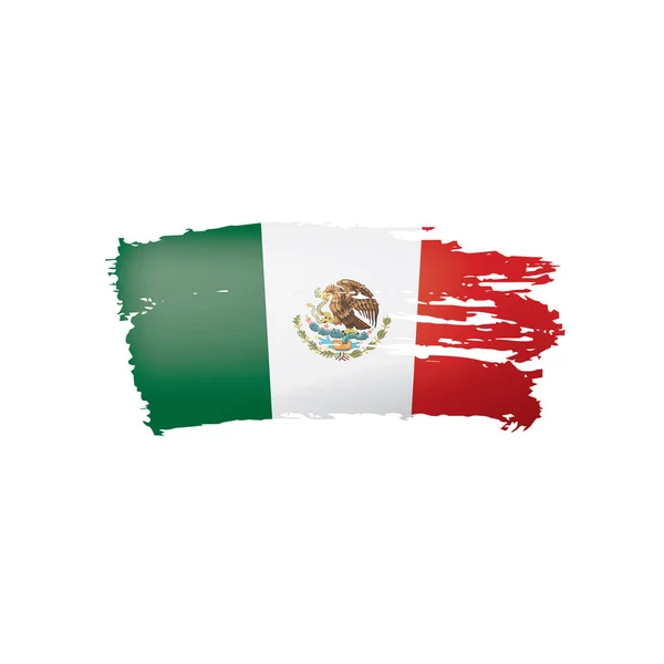 Bandera Mexicana, ilustración vectorial sobre fondo blanco . — Vector de stock