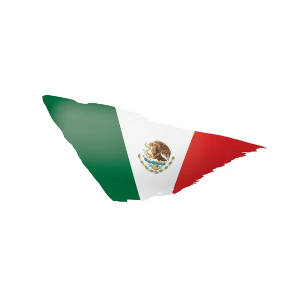 Bandera Mexicana, ilustración vectorial sobre fondo blanco . — Vector de stock