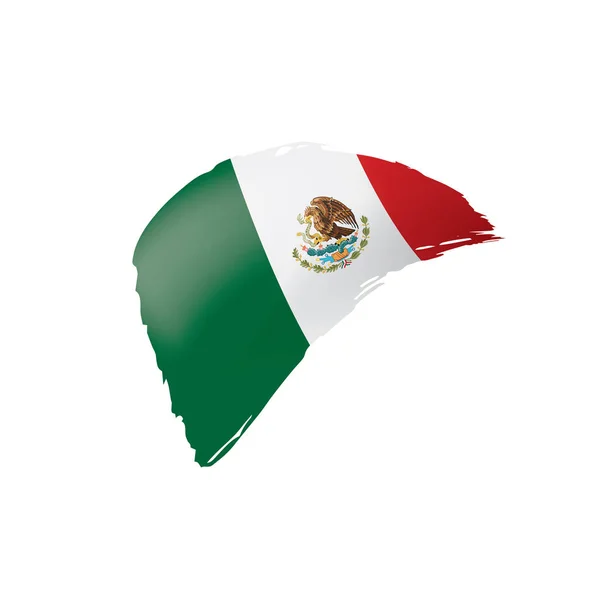 Мексиканский флаг, векторная иллюстрация на белом фоне . — стоковый вектор