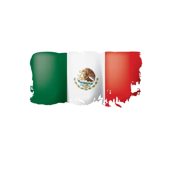 メキシコの国旗は、白の背景にベクトル画像. — ストックベクタ