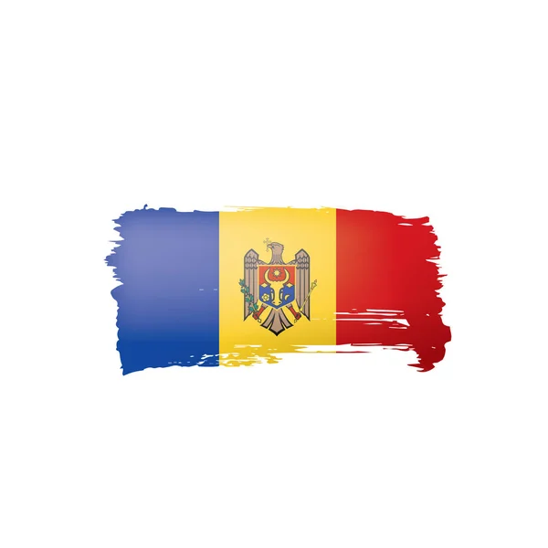 Moldova flag, vector illustration on a white background. — Stock Vector