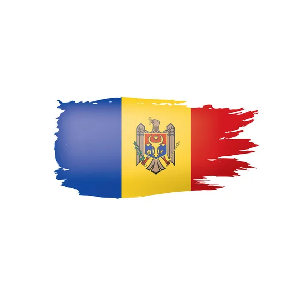 Bandera de Moldavia, ilustración vectorial sobre fondo blanco . — Vector de stock