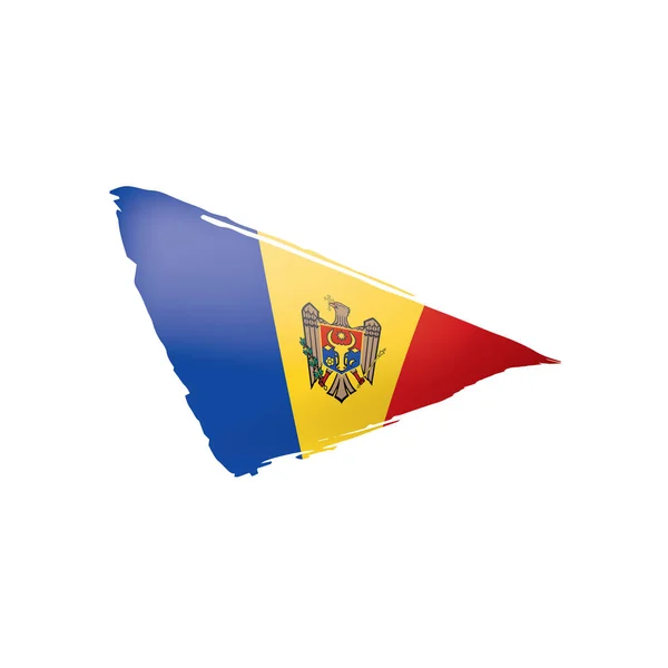 Moldavsko vlajka, vektorové ilustrace na bílém pozadí. — Stockový vektor