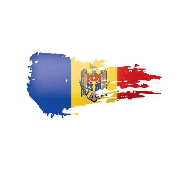 Прапор Молдови, Векторні ілюстрації на білому фоні. — стоковий вектор