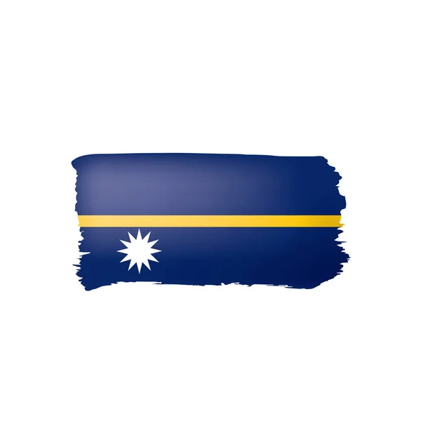 ナウルの国旗は、白の背景にベクトル画像. — ストックベクタ