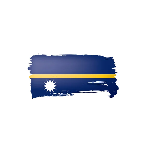 Bandera de Nauru, ilustración vectorial sobre fondo blanco . — Vector de stock