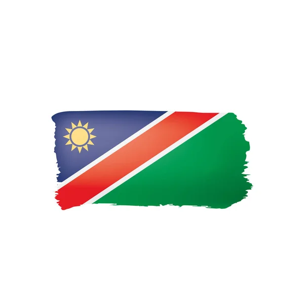 Namibia flag, vektorgrafische Darstellung auf weißem Hintergrund. — Stockvektor