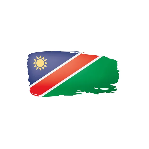 Bandera de Namibia, ilustración vectorial sobre fondo blanco . — Vector de stock