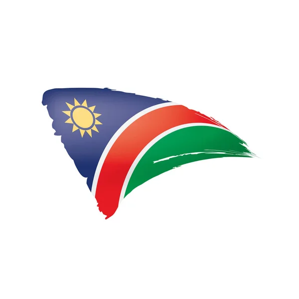 Flaga Namibii, wektor ilustracja na białym tle. — Wektor stockowy