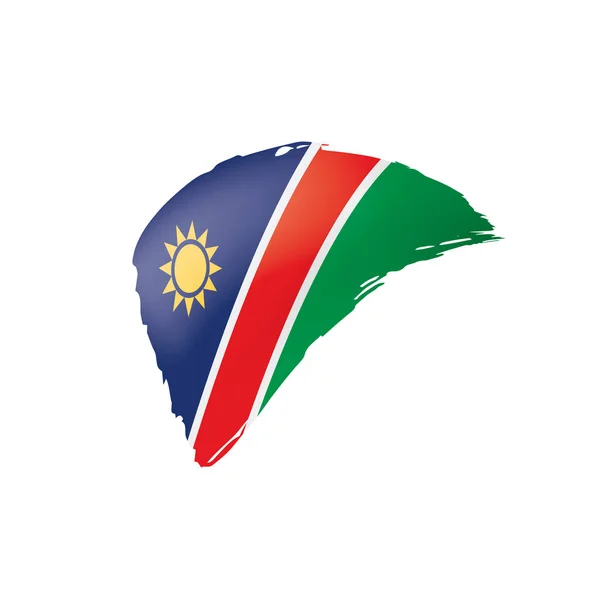ナミビアの国旗は、白の背景にベクトル画像. — ストックベクタ