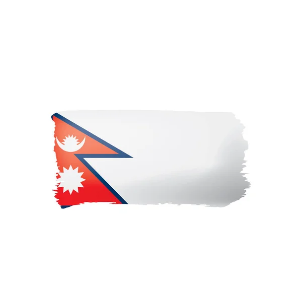 Bandera de Nepal, ilustración vectorial sobre fondo blanco . — Archivo Imágenes Vectoriales