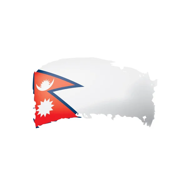 Прапор Непалу, Векторні ілюстрації на білому фоні. — стоковий вектор